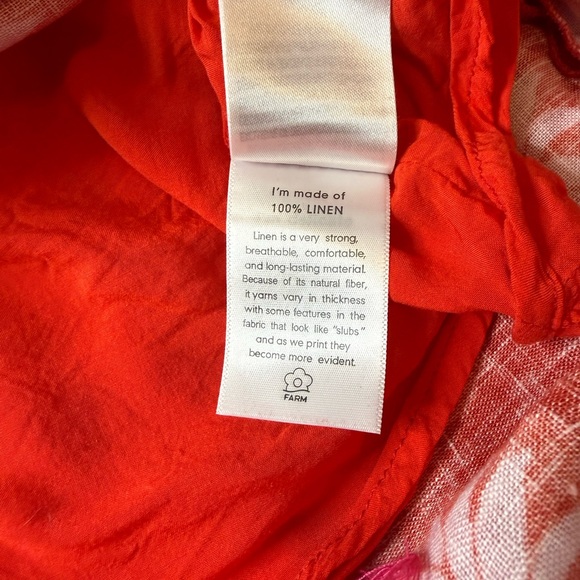 Farm Rio Red Pink Palm Floral Boho Maxi Dress XS Summer Vacation Festival - Picture 10 of 13